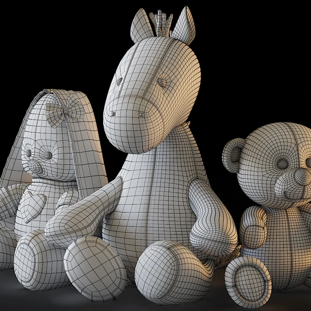 Three plush toys — Descargar