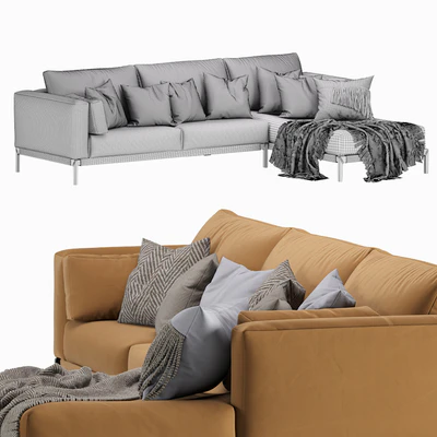 Flexform Romeo Chaise Longue Sofa — Ver 5