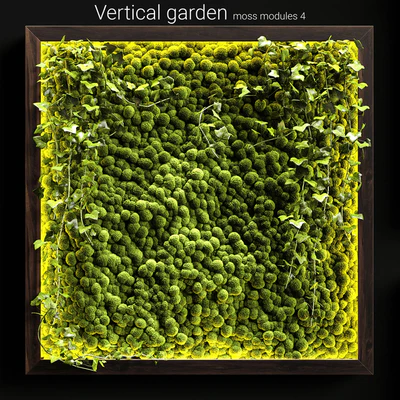 Vertical garden. Moss modules 4 — Ver 3