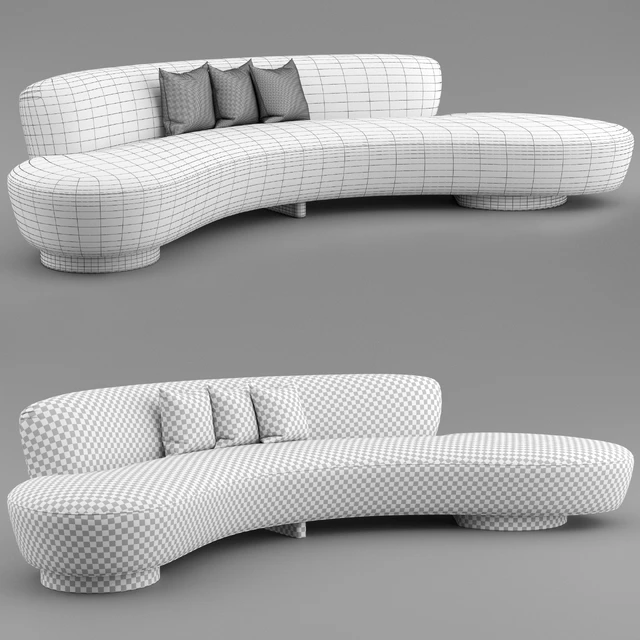 FreeForm Curved Sofa by Vladimir Kagan — Скачать