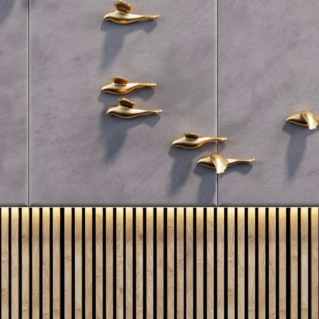 Decorative panel Birds Gold 10 — Скачать