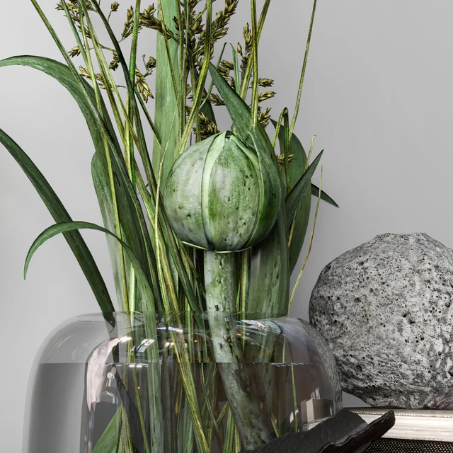 Decorative set 014 with Ceramic and bouquet — Descargar