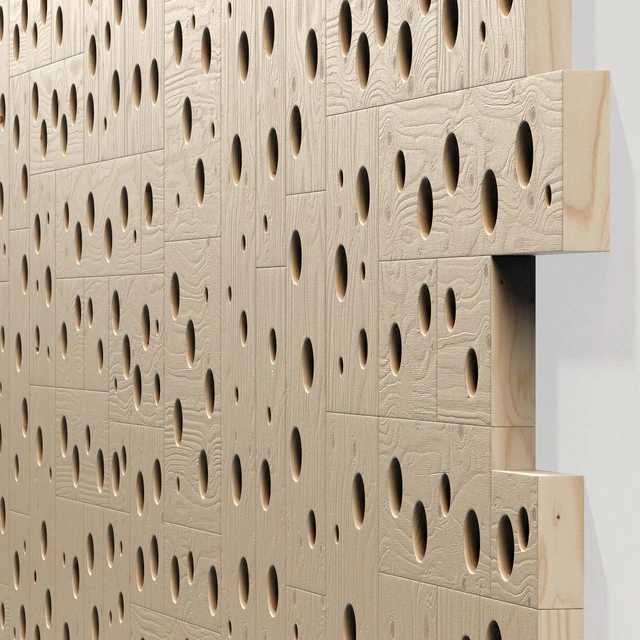 Panel wood board hole n1 / Панель из деревянных досок с отверстием №1 — Скачать