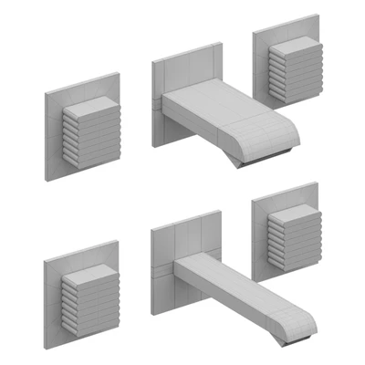 Wall-mounted basin and bath mixers Stella Casanova — View 3