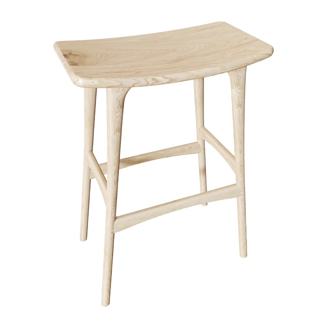 Oak Osso black bar stool (ETHNICRAFT) — Скачать