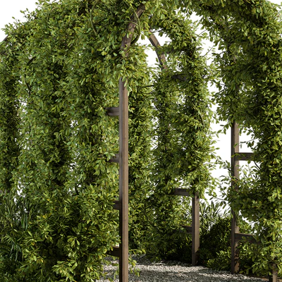 Backyard and Landscape Furniture Pergola and Plant - Set 61(Corona) — Ver 3