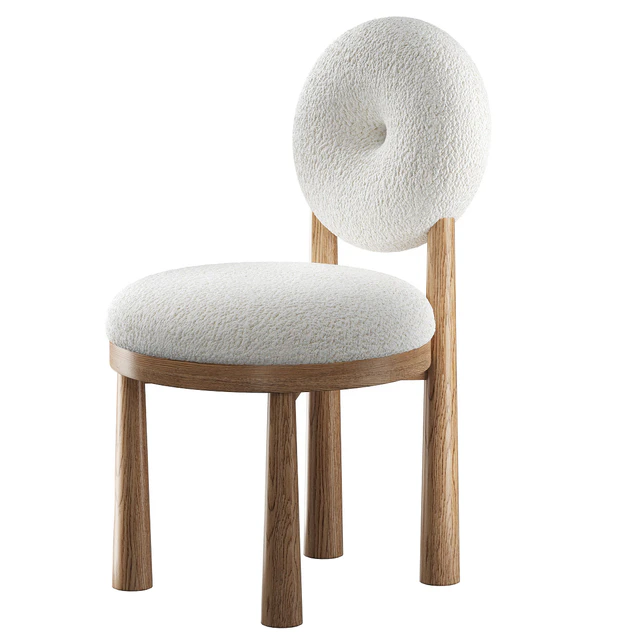 Chair with bouclé fabric Grand Cairo — Descargar