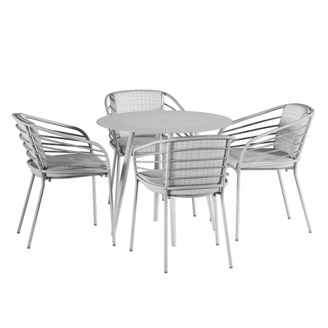 Cancún outdoor cafe table and chair set by BoConcept — Скачать