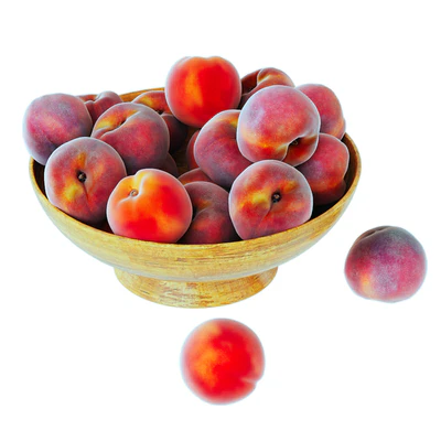 Peaches in a Wooden Vase — Вид 1