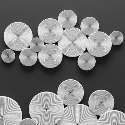 Circles Wall Decor  золотой luxury настенный декор из диски, панно, картина, панель, дизайн, металлический — Вид 3