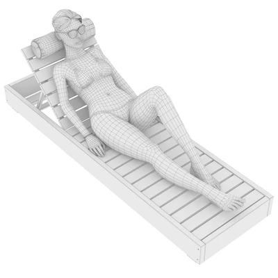 Girl on a deck-chair — Ver 4