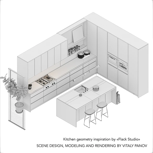 Kitchen Piet Boon BRUTAL (vray GGX, corona PBR) — Descargar
