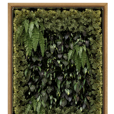 Indoor Wall Vertical Garden in Wooden Base - Set 523 — View 6