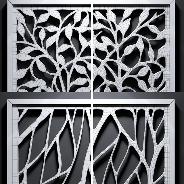 Set of decorative panels 01 (4pcs, 3c.) — Descargar