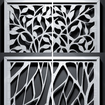 Set of decorative panels 01 (4pcs, 3c.) — Ver 3