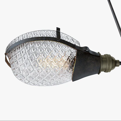 Early Style Quilted Glass Operating Room Light Pendent — Вид 3