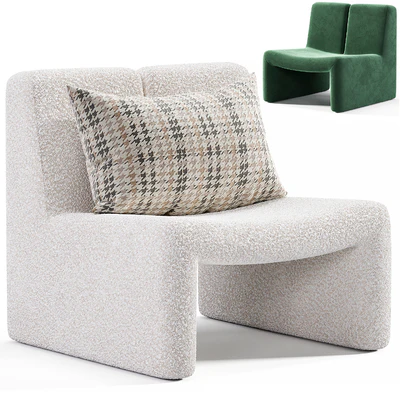 Dario Green Boucle Accent Chair By CB2 — Вид 1