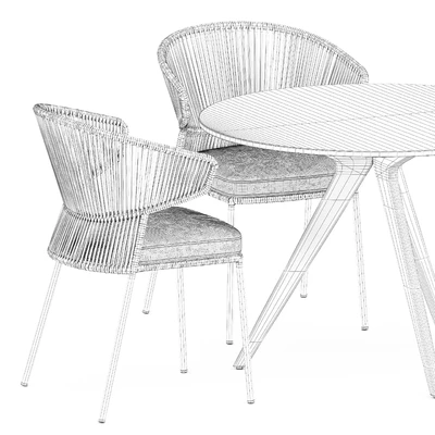 Ola 923 P-IMP and Ola 923/P chairs by Potocco and Teak nero table CF 100 by manutti — Ver 4