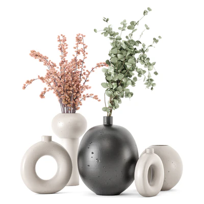 Plants Bouquet Handmade Stone Pot 2530 — Ver 4