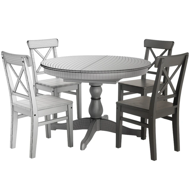 IKEA INGOLF chair and INGATORP sliding table — Download