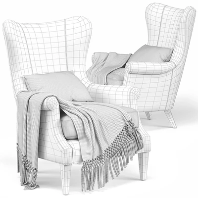 Champlain Wingback Upholstered Armchair — Ver 3