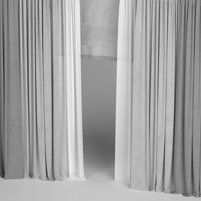 Curtains with roman and tulle. — Descargar