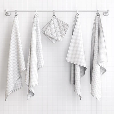 Zara Grey Towels on Hooks — Ver 3