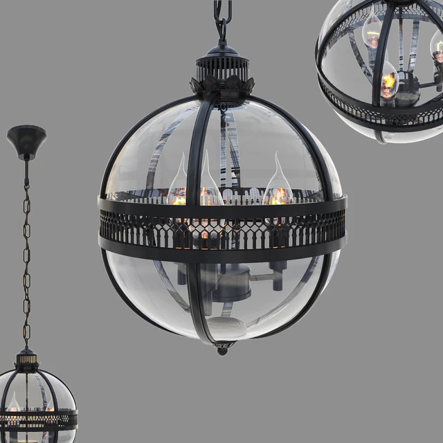 Umeiluce globe black \ Lantern residential LOFT3043-BL — Descargar