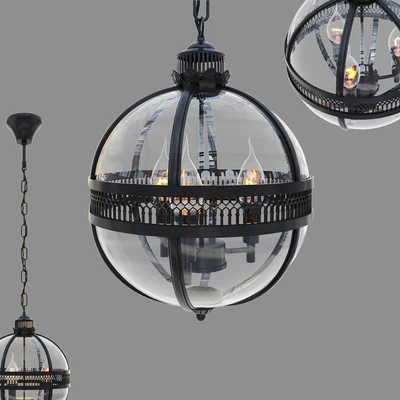 Umeiluce globe black \ Lantern residential LOFT3043-BL — Ver 1