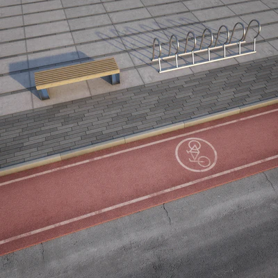 bike path to the sidewalk — Ver 1