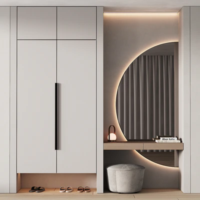 245 hallway zone 07 half round mirror 01 — Ver 1