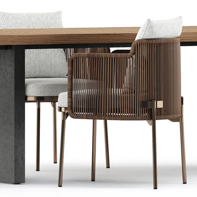 TAPE CORD chair and Quadrado Table by Minotti — Вид 5