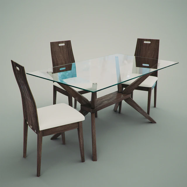 Magna 5-Piece Dining Set with Haline Chairs — Скачать