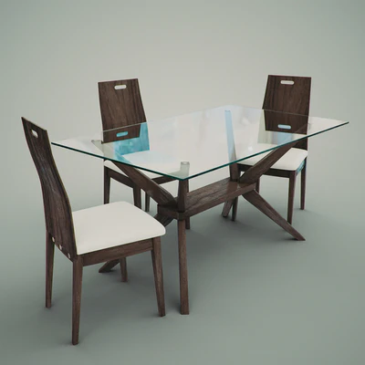Magna 5-Piece Dining Set with Haline Chairs — Вид 1
