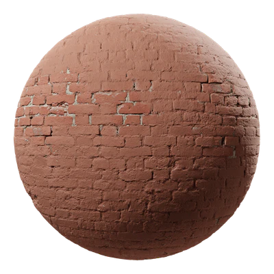 damaged painted brick wall texture red — скачать