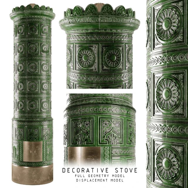 Decorative XIX. century tiled stove — Descargar