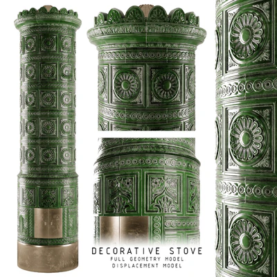 Decorative XIX. century tiled stove — Ver 1