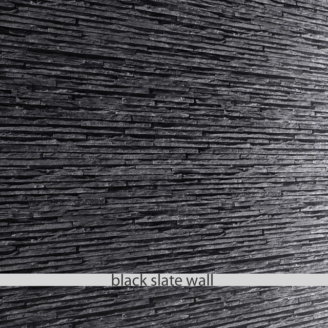 STONE SLATE BLACK, slate, stone, stone wall, wild stone, panel, loft decor — Descargar