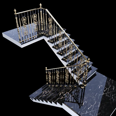 Staircase with handrails — Ver 3