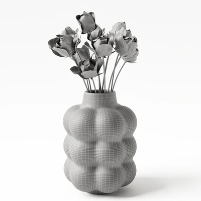 Decorative ceramic vase with flowers — Вид 4