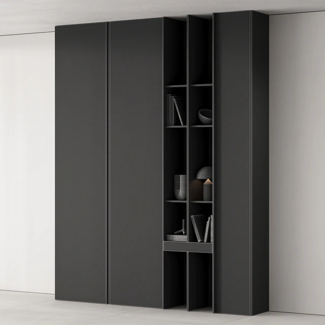 175 cabinet furniture 05 modern cupboard with decor 02 — Скачать