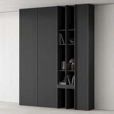 175 cabinet furniture 05 modern cupboard with decor 02 — Вид 5