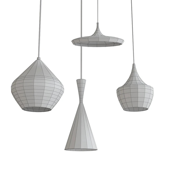 Beat Light chandelier Set Tom Dixon Loft-Concept Black and White — Скачать