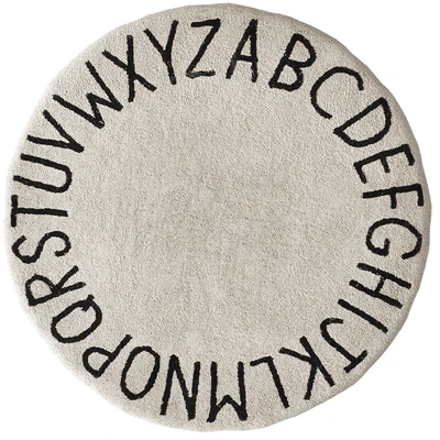 389 washable rug ABC natural black by Lorena Canals carpet kit for kids — Вид 5