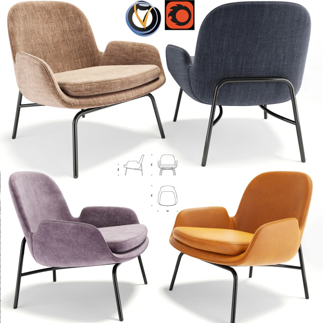 Era Lounge Chair Low Steel — Descargar