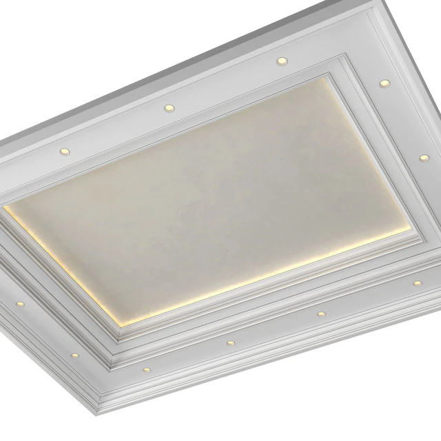Art Deco coffered illuminated ceiling.Modern coffered illuminated ceiling — Descargar