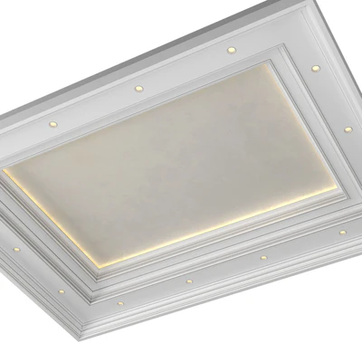 Art Deco coffered illuminated ceiling.Modern coffered illuminated ceiling — Ver 4