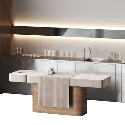 Modern spa with massage couch — Ver 4