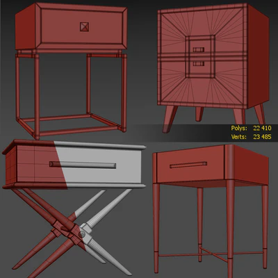 Bedside table from Enjoy Home. Bundle: Milk, Baked, Caramel, Little Secret — Ver 4