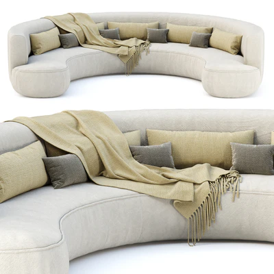Jenifer restaurant lounge sofa JR19 / Pounded restaurant sofa — Ver 1